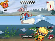 Флеш игра онлайн Рыбачим с помощью Динамита